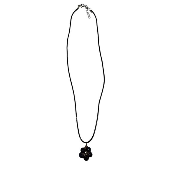 Blue and Gold Wire-Wrapped pentagram Necklace. ^ - Picture 3 of 4